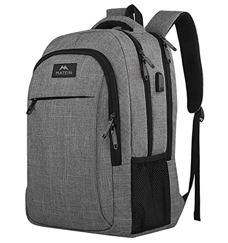 Venta Internacional - Mochila Matein Gris para Portátil Antirrobo Slim $675