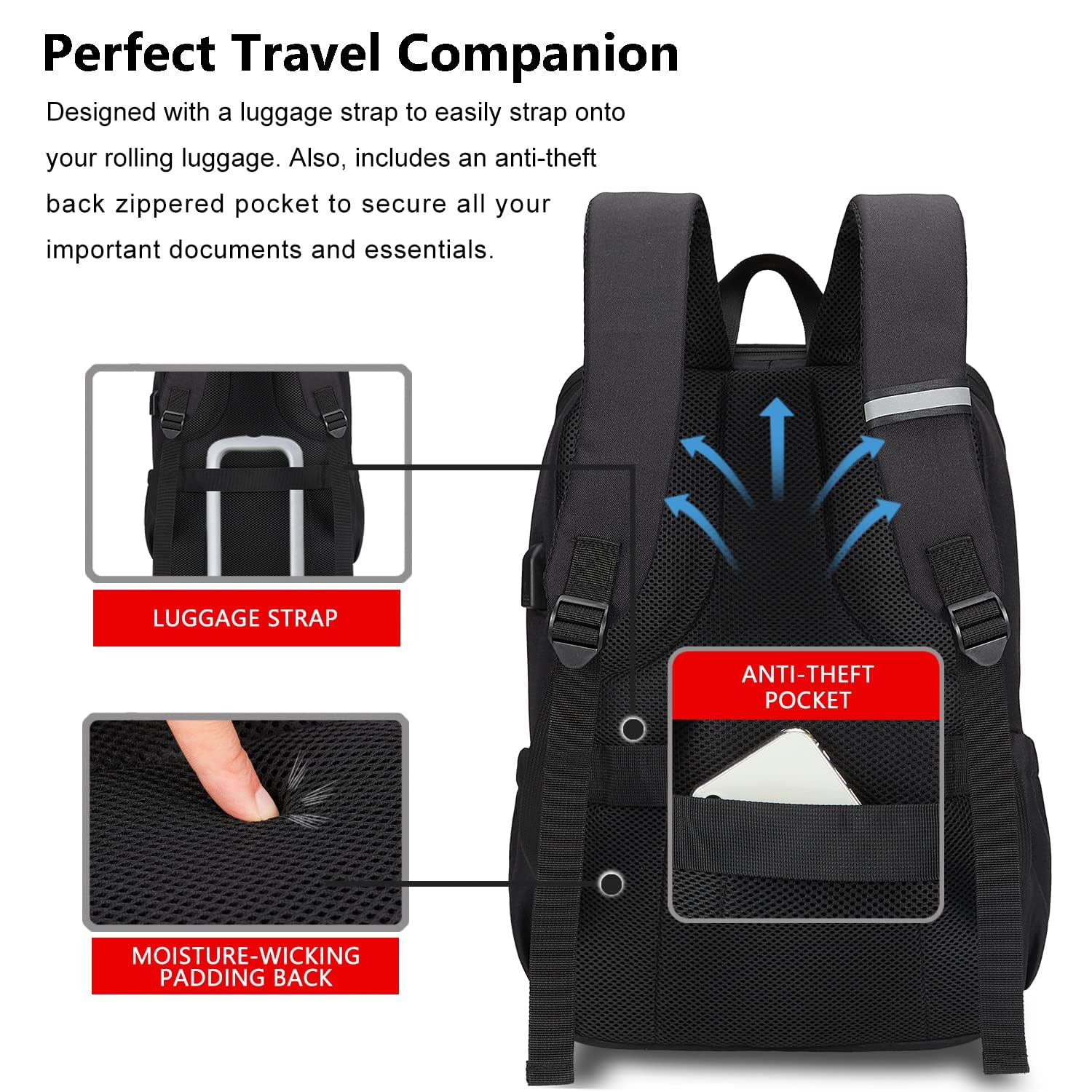 Foto 5 pulgar | Venta Internacional-Mochila Maxtop Negra para Laptop