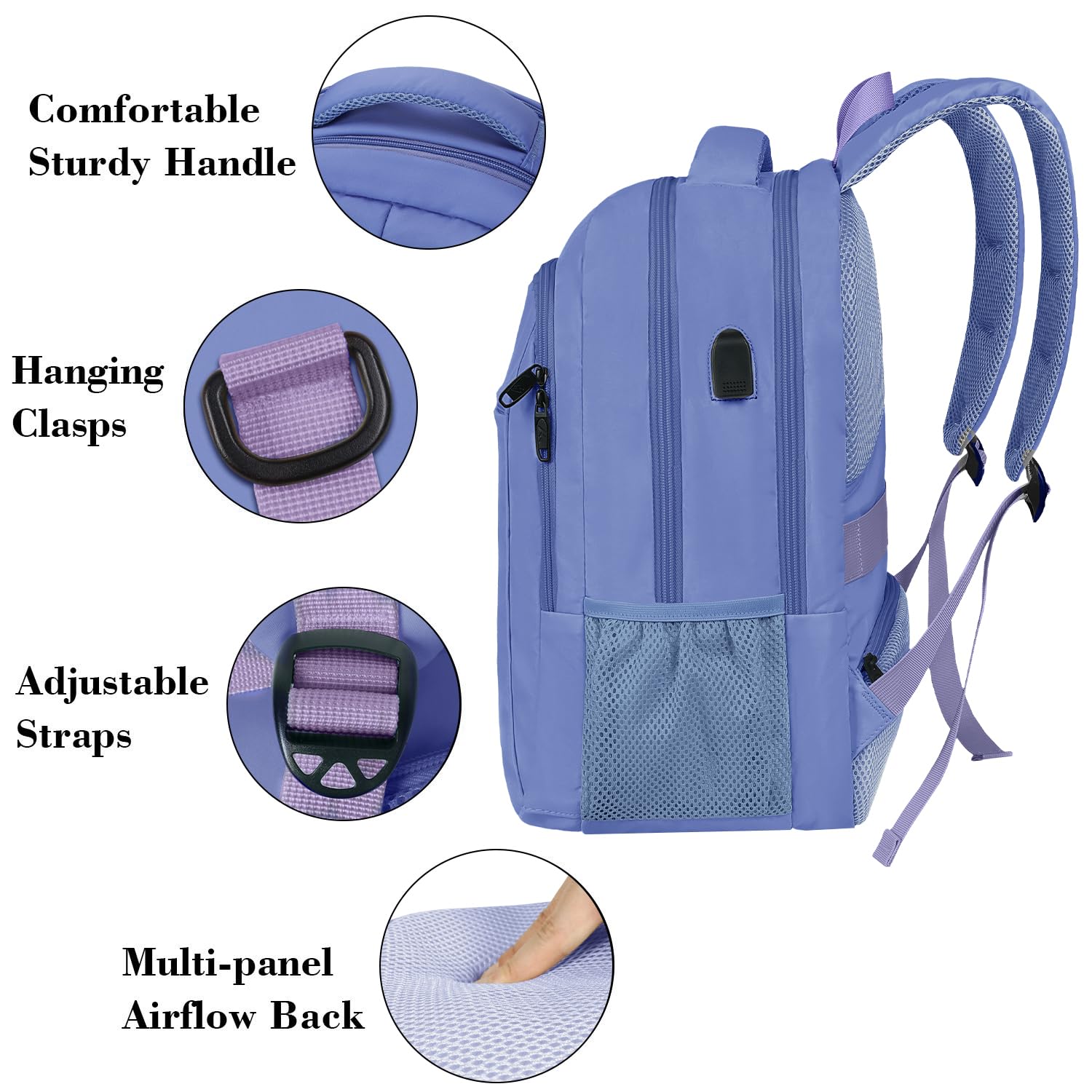Foto 5 pulgar | Venta Internacional-Mochila Matein Azul para Laptop
