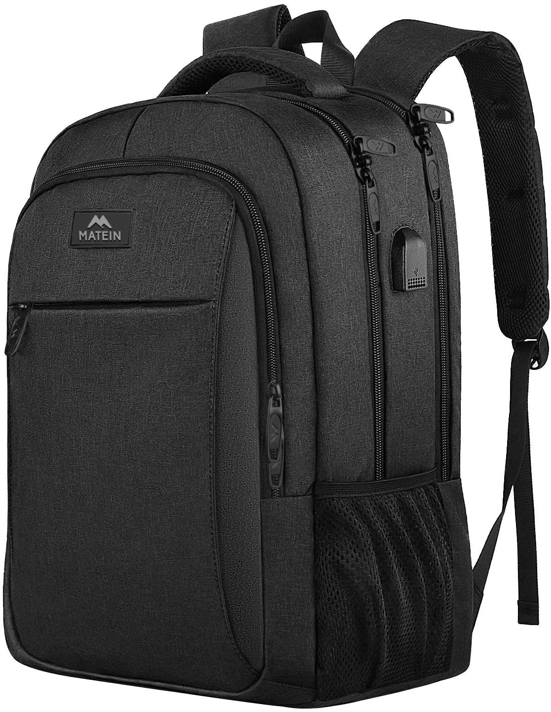 Foto 2 pulgar | Mochila Matein Negra para Laptop de 15.6"-Venta Internacional