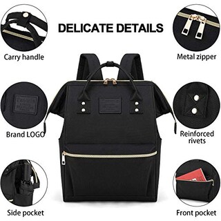 Foto 3 | Venta Internacional - Mochila Tzowla Para Portátil Carry On 13.3 Pulgadas Para Mujer, Color Negro