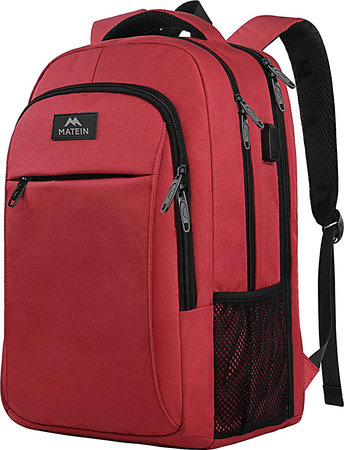 Foto 2 pulgar | Venta Internacional - Mochila Matein Para Portátil De 17 Pulgadas Para Mujer Con Puerto Usb, Color Rojo