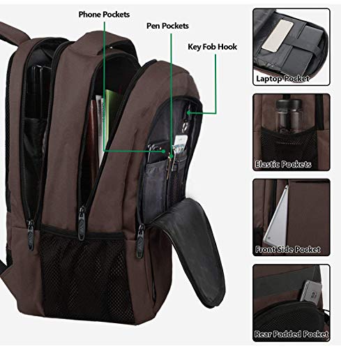 Foto 7 pulgar | Venta Internacional - Mochila para Portátil Matein Marrón College 15.6'' con Puerto USB