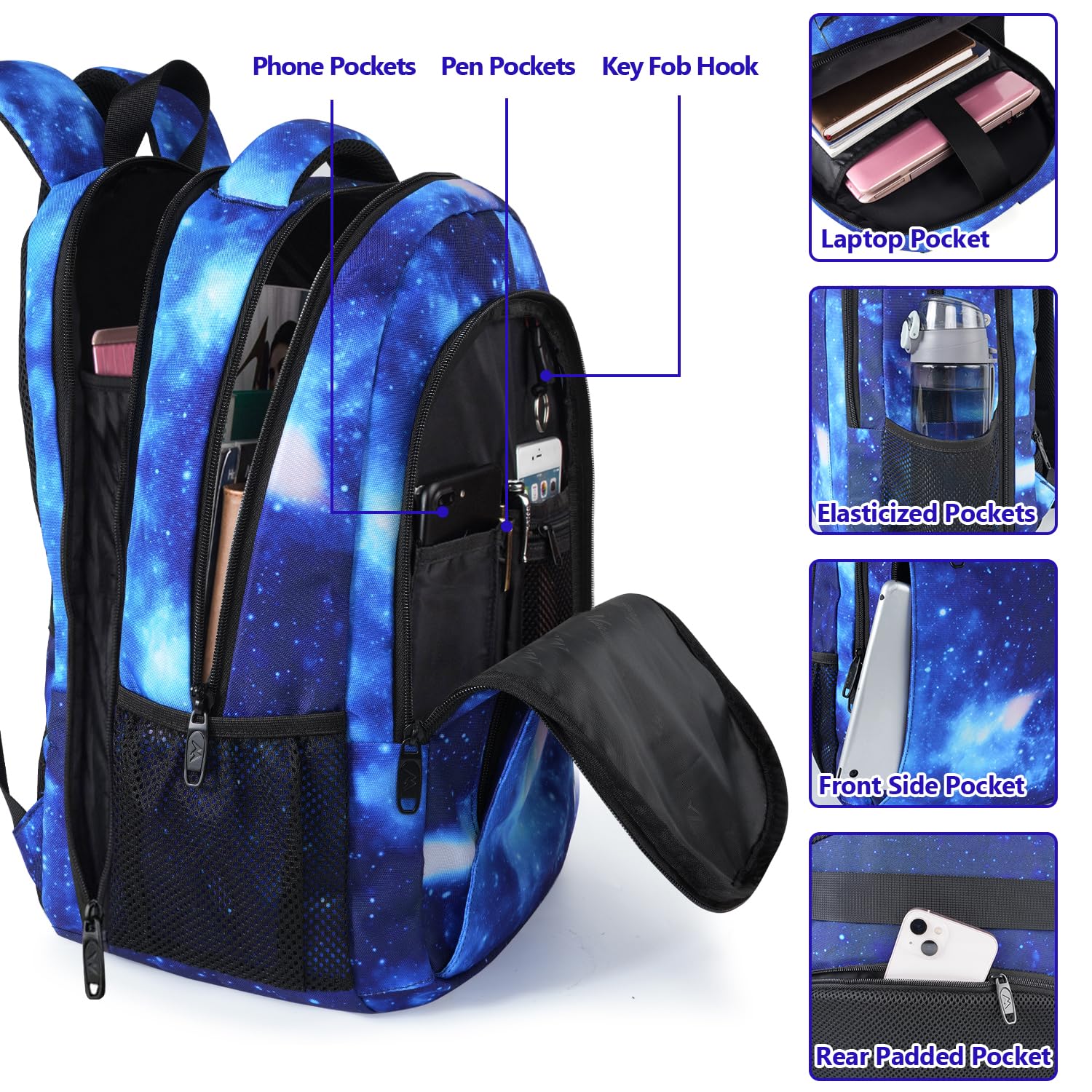 Foto 6 pulgar | Venta Internacional - Mochila De Viaje Matein Extra Grande, Apta Para La Tsa De 17 Pulgadas