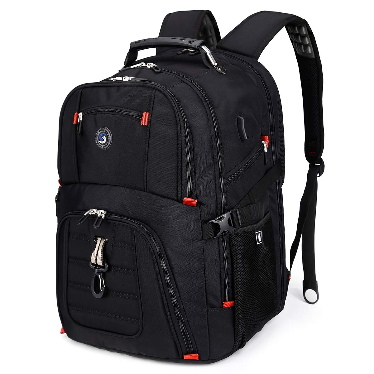 Mochila de Viaje para Portátil Shrradoo Negra 52L 17'' - Venta Internacional