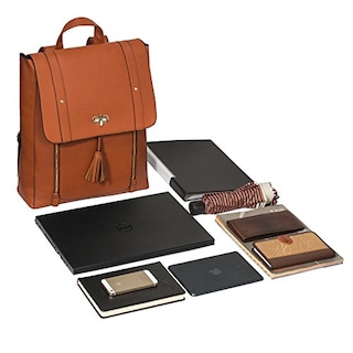 Foto 3 | Mochila Estarer de Piel PU para Mujer 15.6inch Laptop Vintage College School color Marrón - Venta Internacional