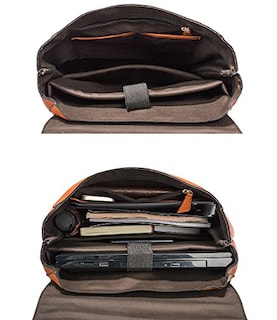 Foto 5 | Mochila Estarer de Piel PU para Mujer 15.6inch Laptop Vintage College School color Marrón - Venta Internacional