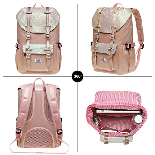 Foto 7 | Mochila Kaukko para Portátil 15.6'' Rosa 22,4 L - Venta Internacional