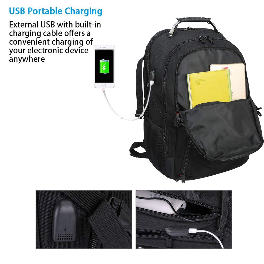 Foto 6 pulgar | Mochila Freebiz Para Portátil De 19 Pulgadas Y 50 Litros Con Puerto De Carga Usb - Venta Internacional.