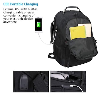 Foto 5 | Mochila Freebiz Para Portátil De 19 Pulgadas Y 50 Litros Con Puerto De Carga Usb - Venta Internacional.