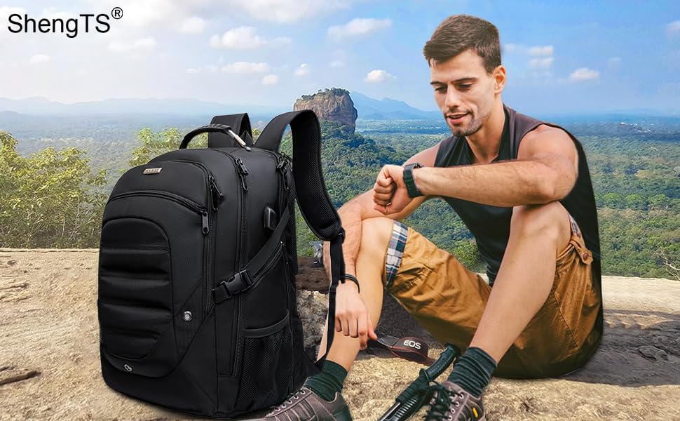 Foto 3 pulgar | Mochila Shengts para Portátil con Puerto Usb - Venta Internacional