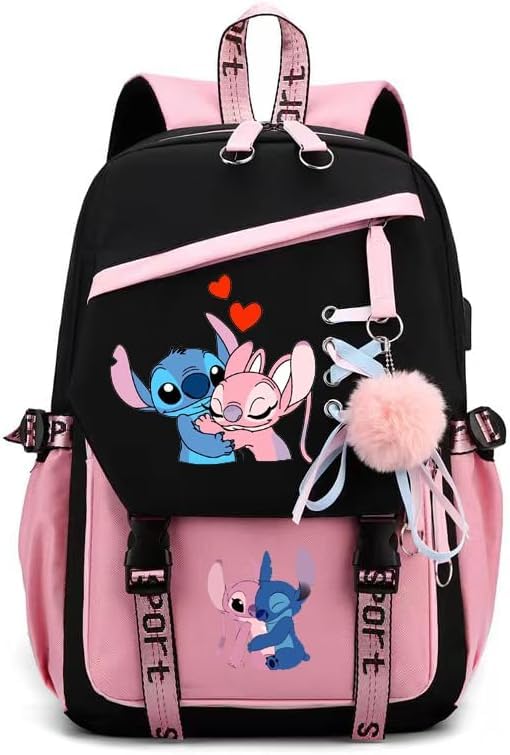 Foto 2 pulgar | Mochila para Portátil Dibujos Animados de Ánime con Puerto de Carga Usb - Venta Internacional