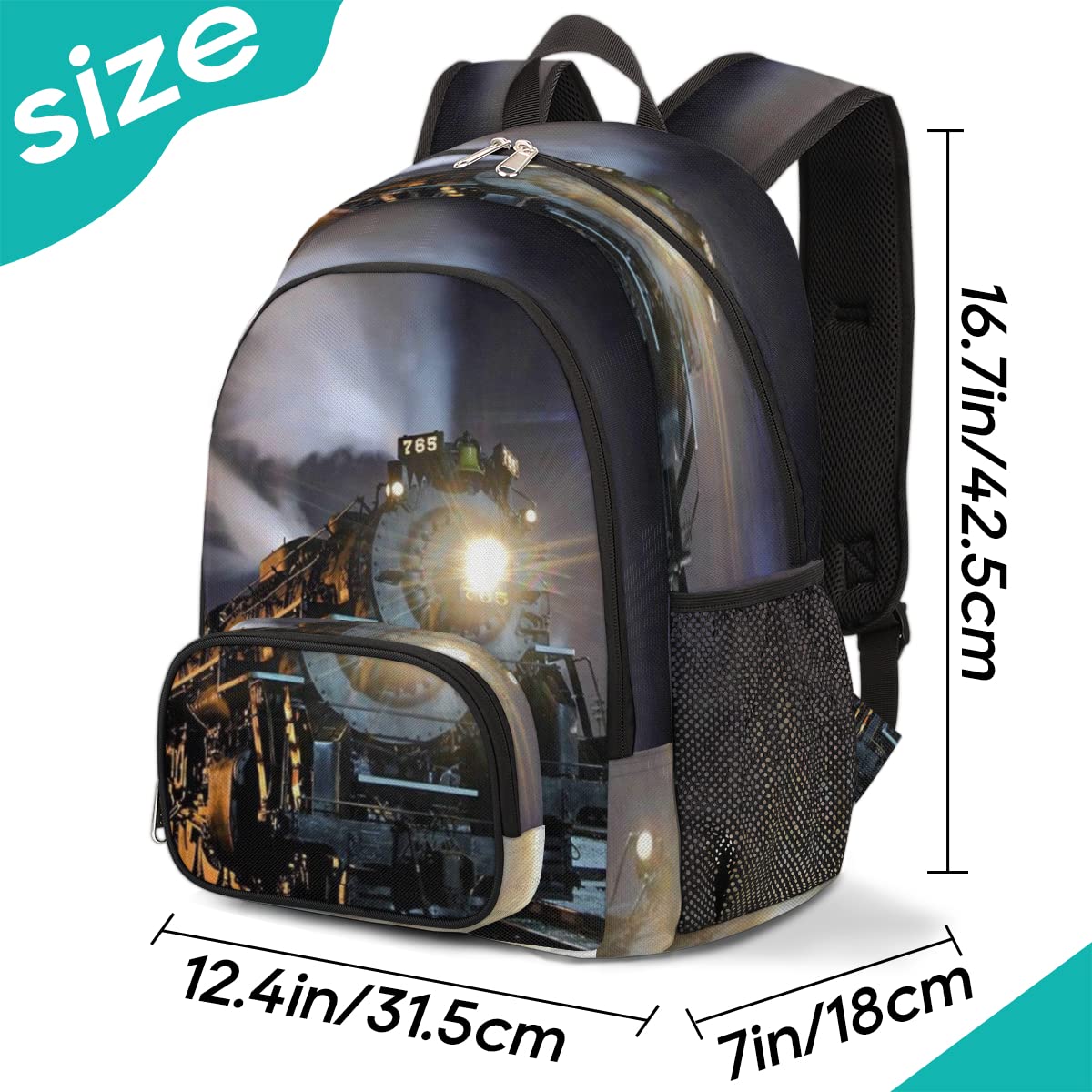 Foto 3 pulgar | Mochila Pardick Diseño de Tren Portátil para Niños y Niñas - Venta Internacional