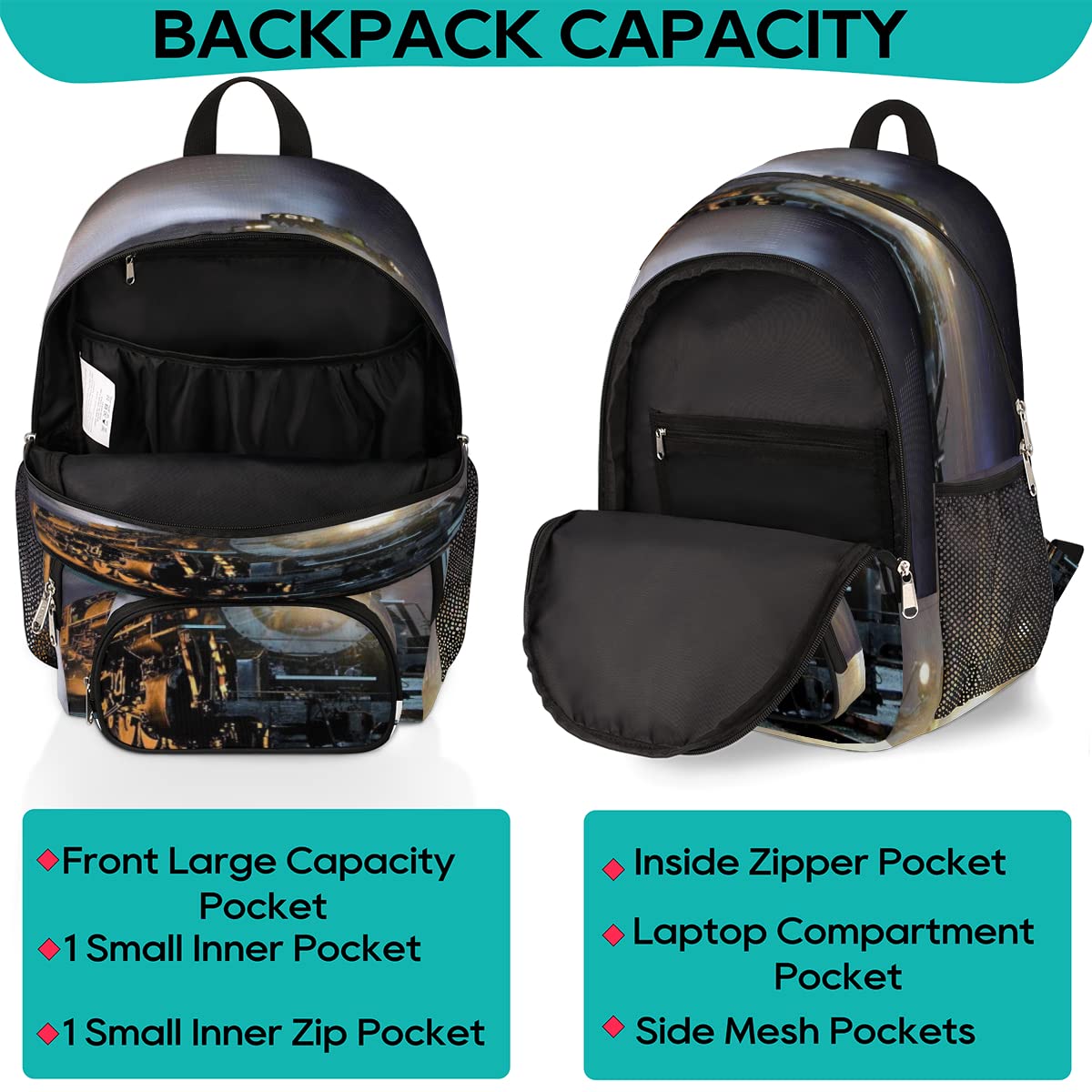 Foto 4 pulgar | Mochila Pardick Diseño de Tren Portátil para Niños y Niñas - Venta Internacional