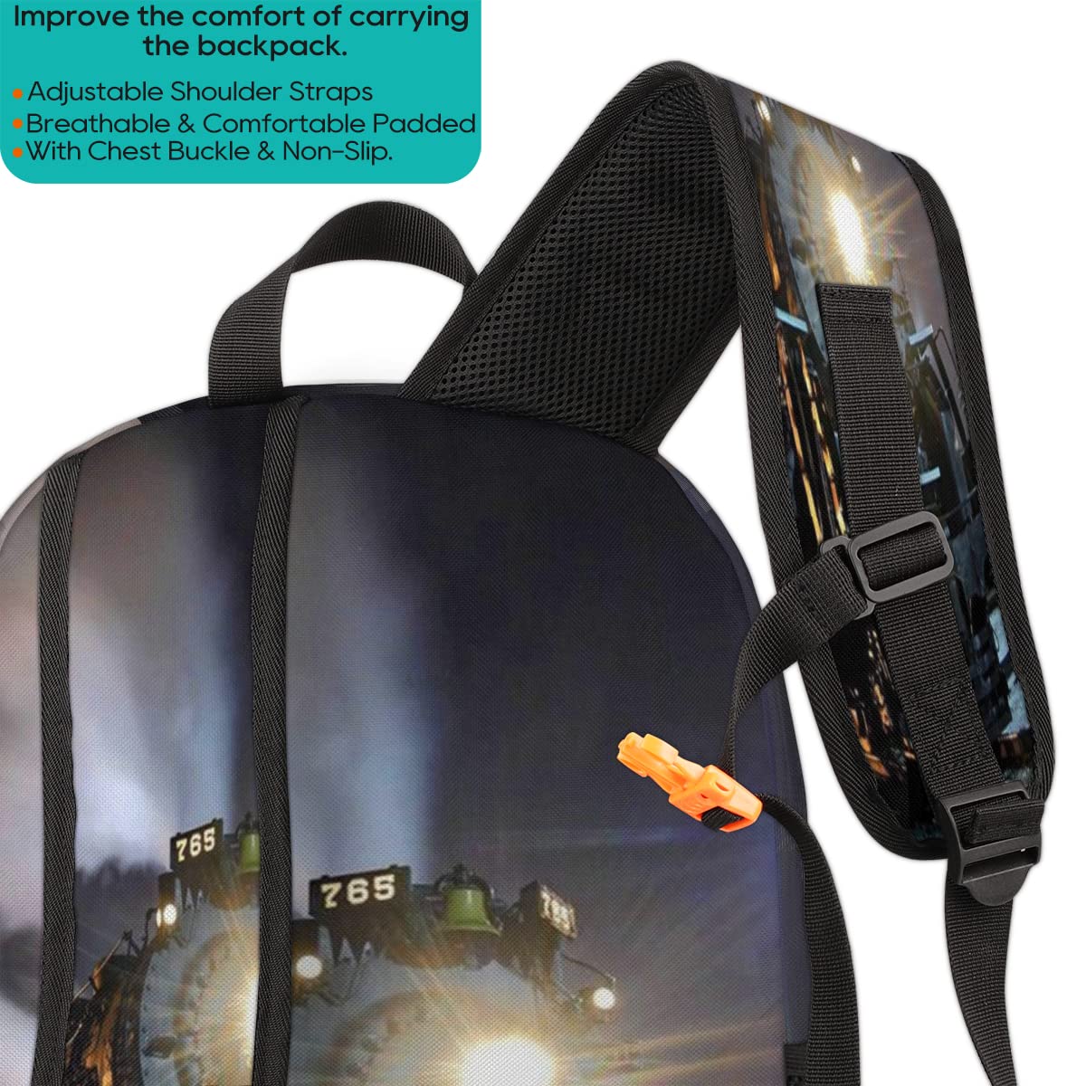 Foto 6 pulgar | Mochila Pardick Diseño de Tren Portátil para Niños y Niñas - Venta Internacional