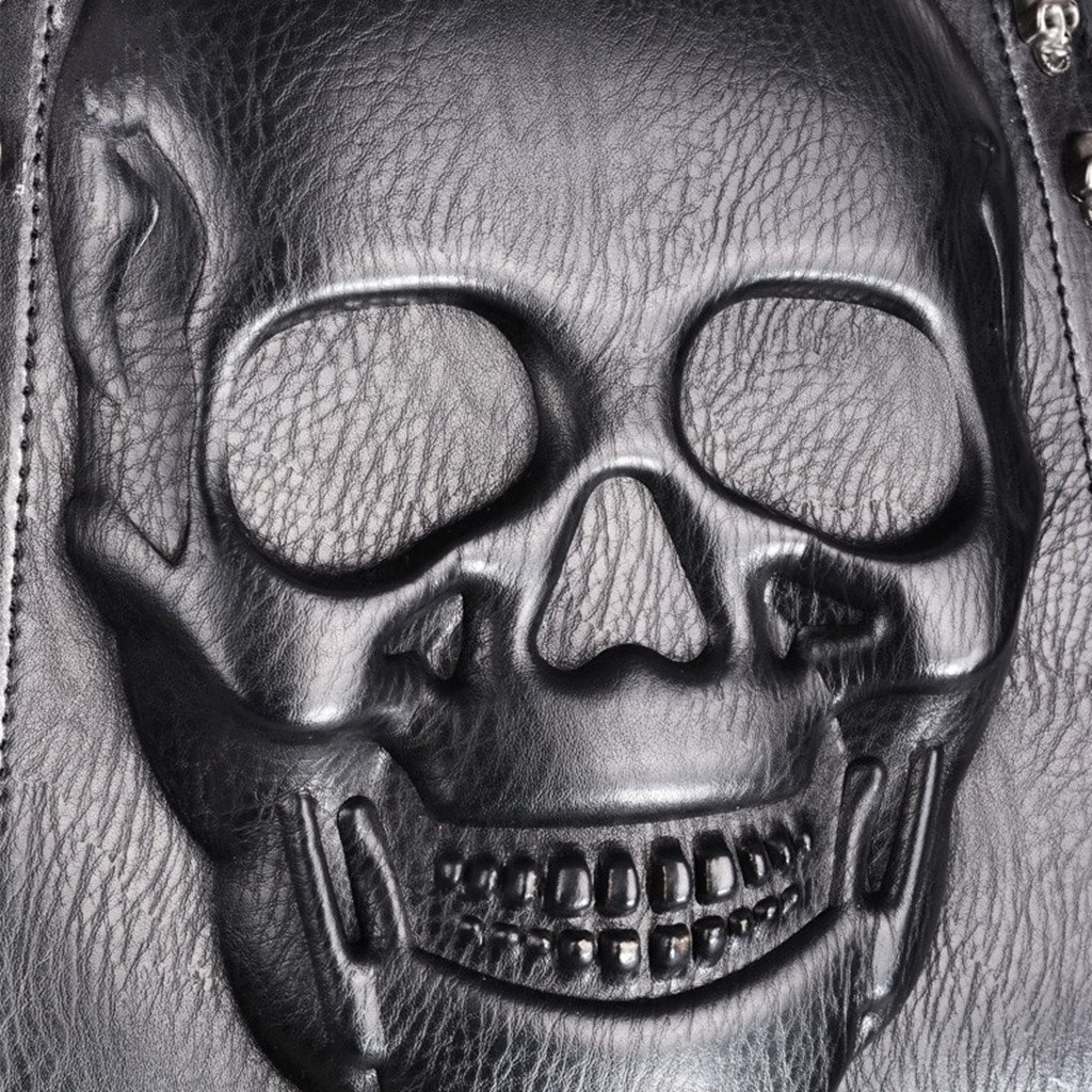 Foto 7 | Mochila Hanxiucao Skull Rivet Punk Black Metal 3d Stereo - Venta Internacional