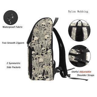 Foto 3 | Mochila Naanle Cool Skull Skeleton Pattern 40 l Impermeable - Venta Internacional