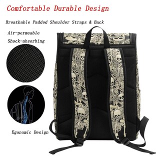 Foto 5 | Mochila Naanle Cool Skull Skeleton Pattern 40 l Impermeable - Venta Internacional