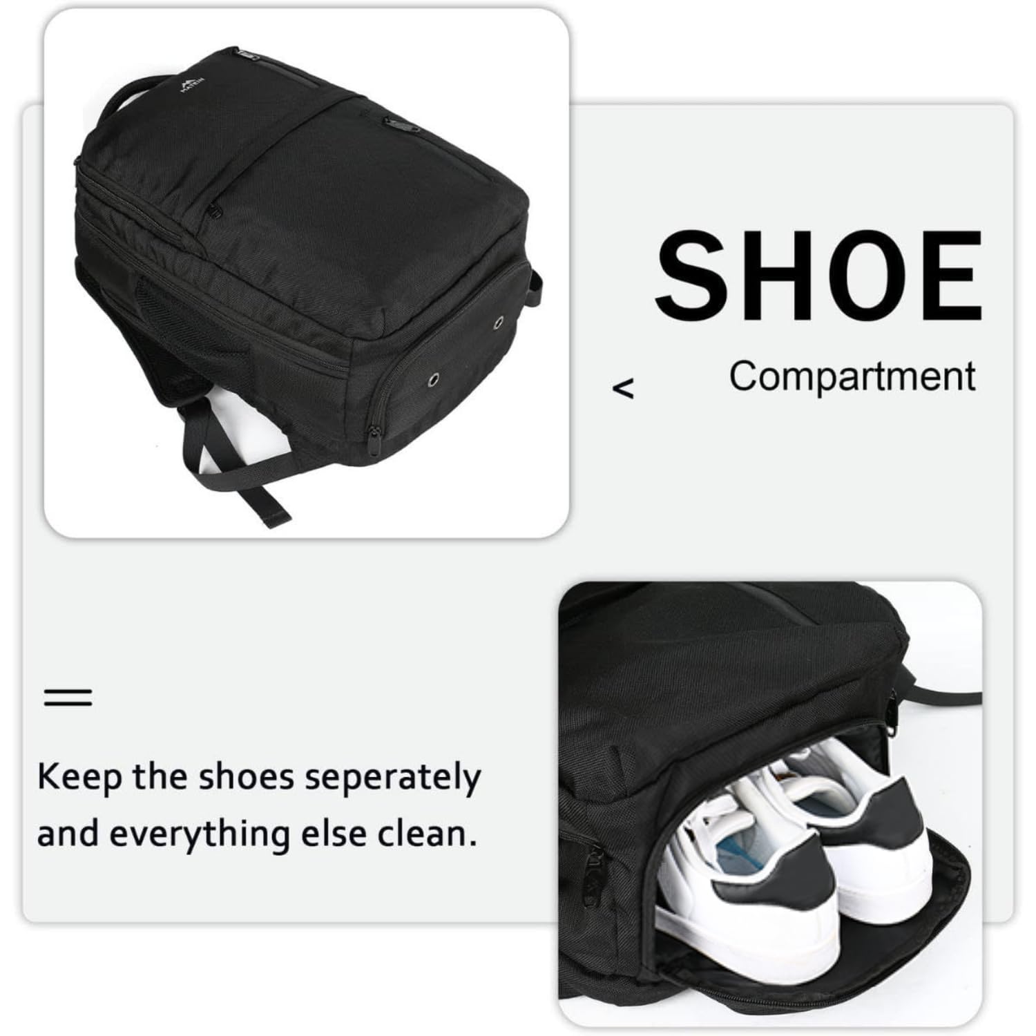 Foto 4 pulgar | Mochila Matein Carry On de 40 Litros con Puerto USB para Portátil de 17'' - Venta Internacional
