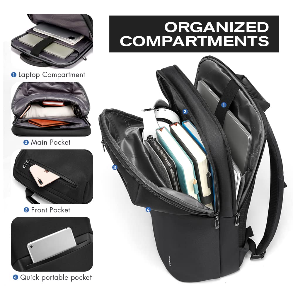Foto 3 pulgar | Mochila Bange Negra 15,6'' - Venta Internacional