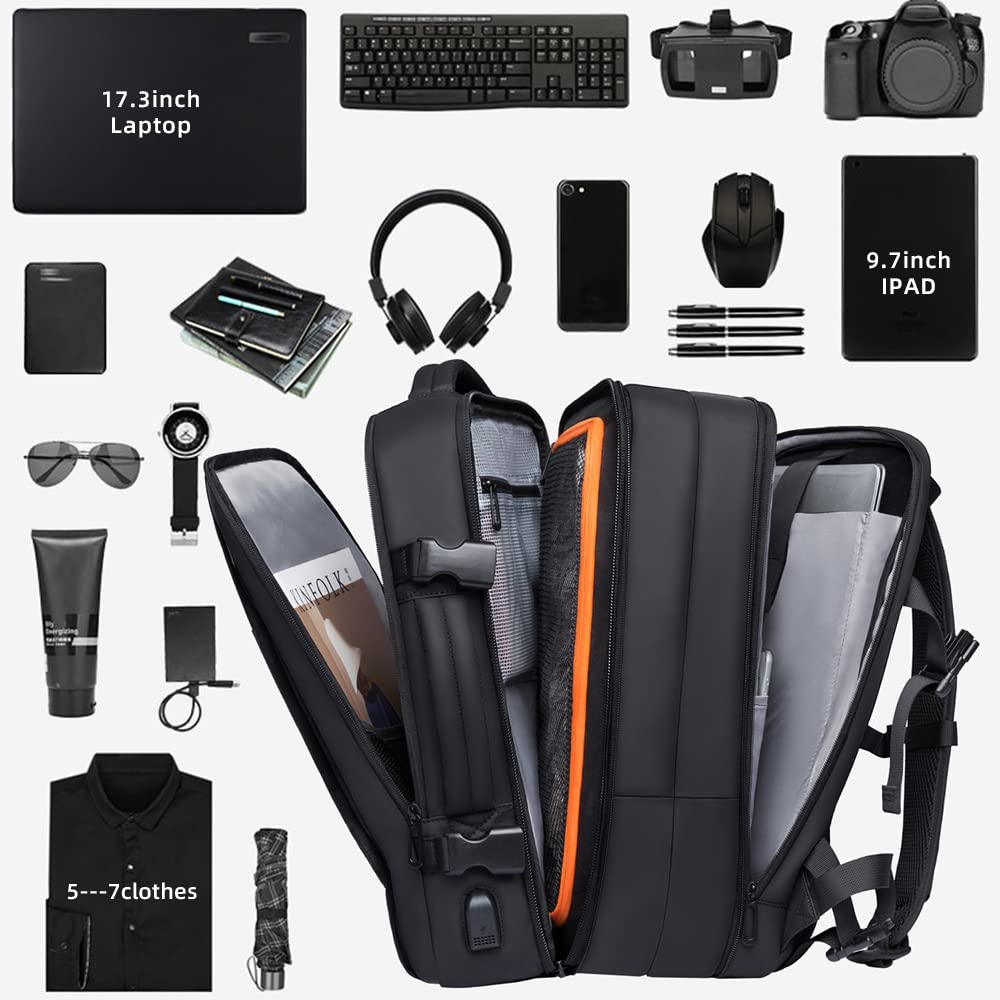 Foto 5 pulgar | Mochila de Viaje Bange 32L para Portátil 17,3'' Expandible - Venta Internacional