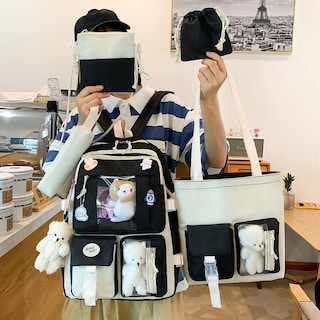 Foto 2 | Mochila Jqwsve Kawaii con Colgantes Y Alfileres - Venta Internacional