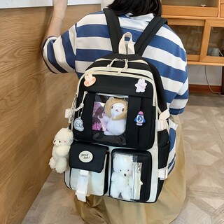 Foto 3 | Mochila Jqwsve Kawaii con Colgantes Y Alfileres - Venta Internacional