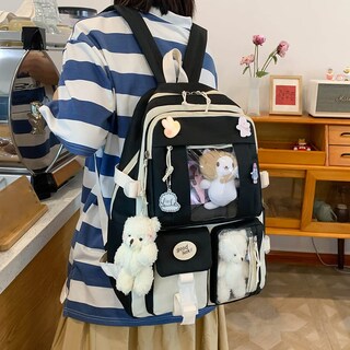 Foto 4 | Mochila Jqwsve Kawaii con Colgantes Y Alfileres - Venta Internacional