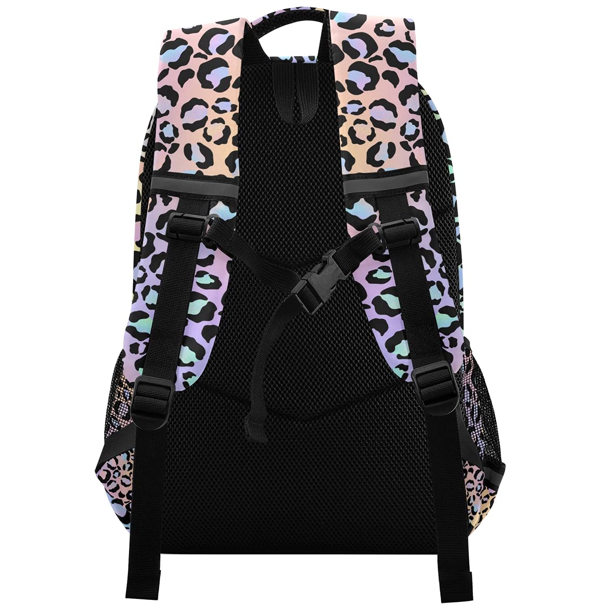 Foto 3 pulgar | Mochila Escolar Mnsruu con Estampado de Leopardo Y Correa Para El Pecho Para Niños - Venta Internacional