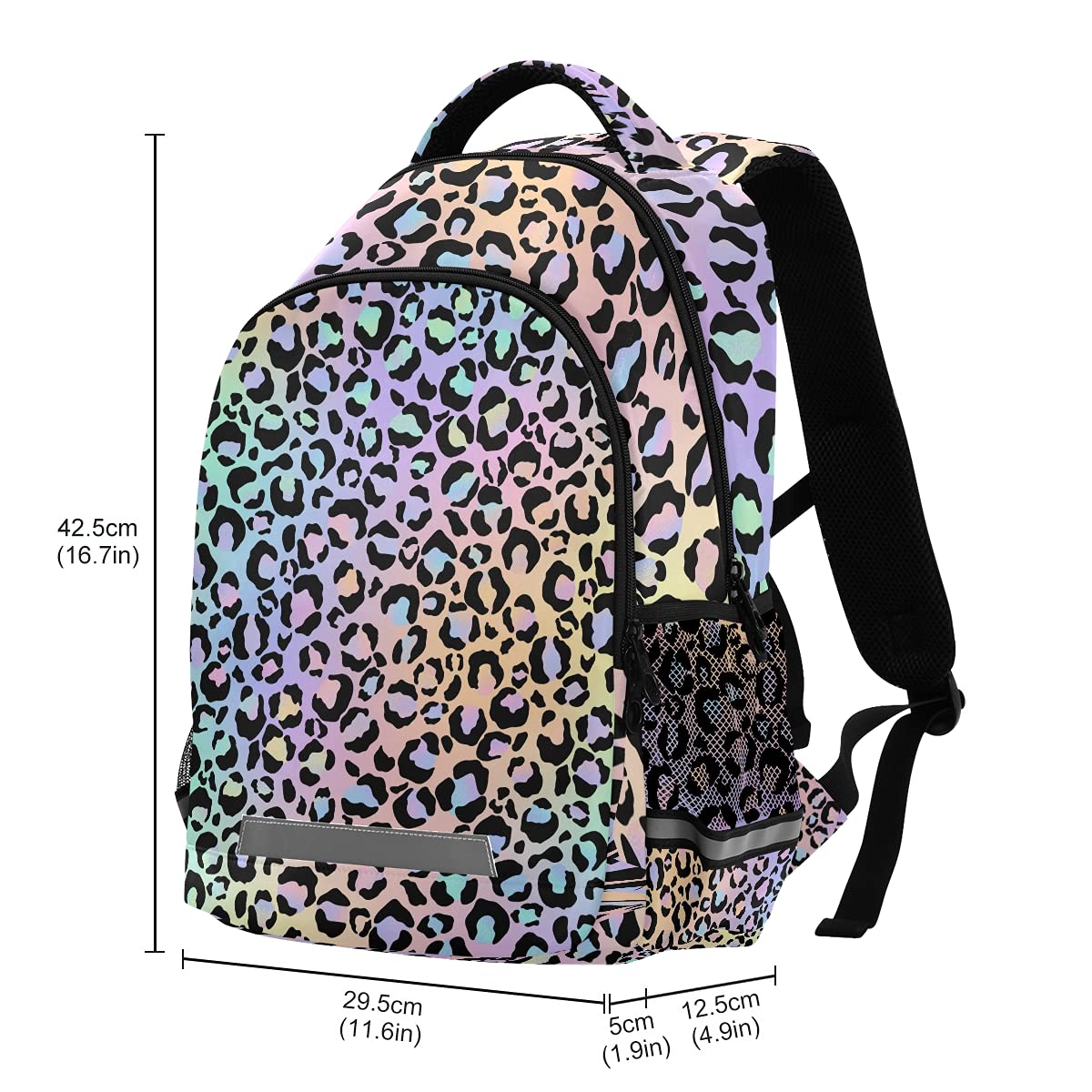 Foto 4 pulgar | Mochila Escolar Mnsruu con Estampado de Leopardo Y Correa Para El Pecho Para Niños - Venta Internacional