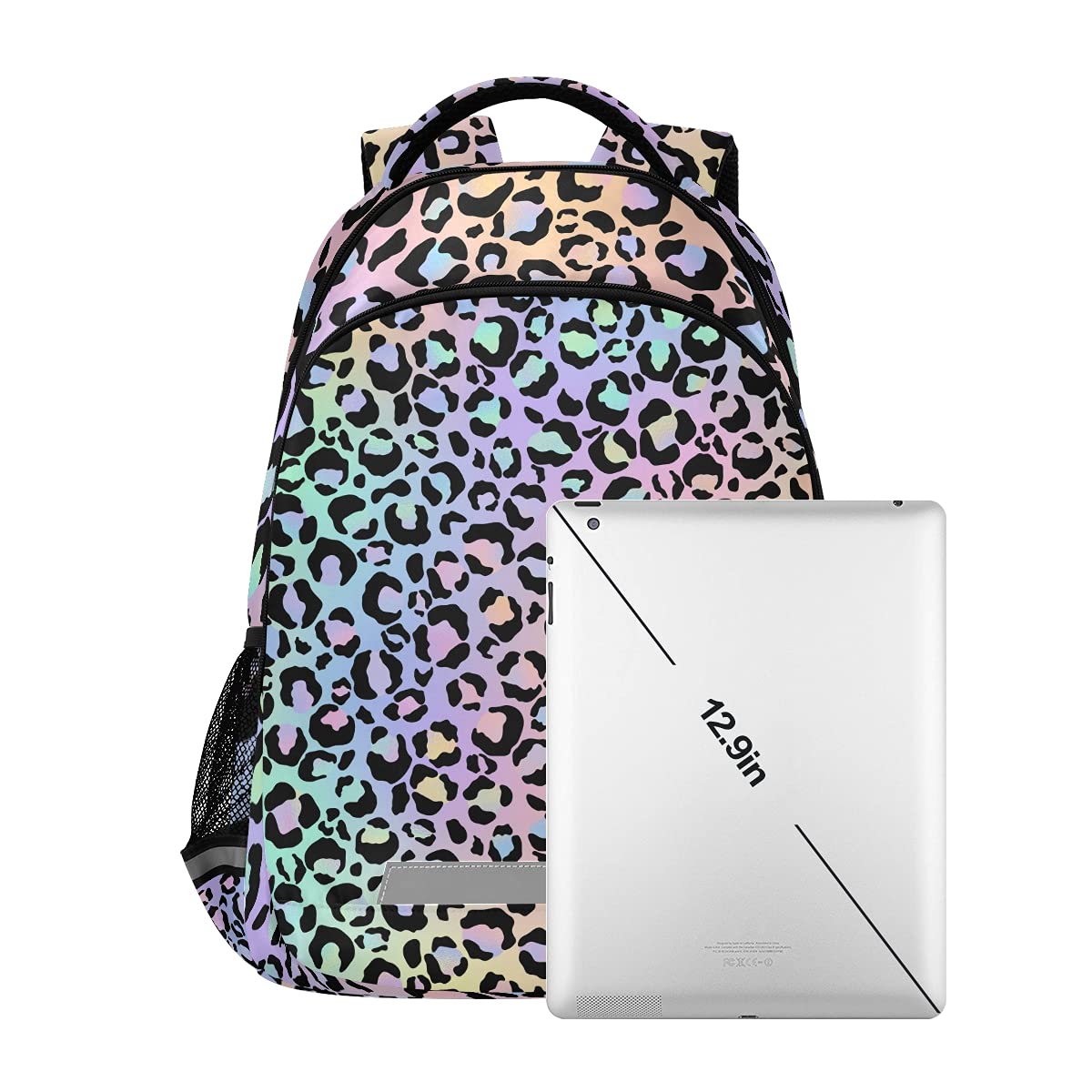 Foto 8 pulgar | Mochila Escolar Mnsruu con Estampado de Leopardo Y Correa Para El Pecho Para Niños - Venta Internacional