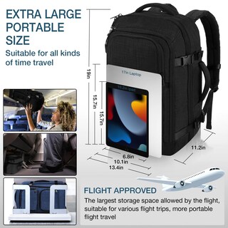 Foto 5 | Mochila de Viaje Dinictis para Portátil Dinictis Carry-On Flight De 17 Pulgadas - Venta Internacional