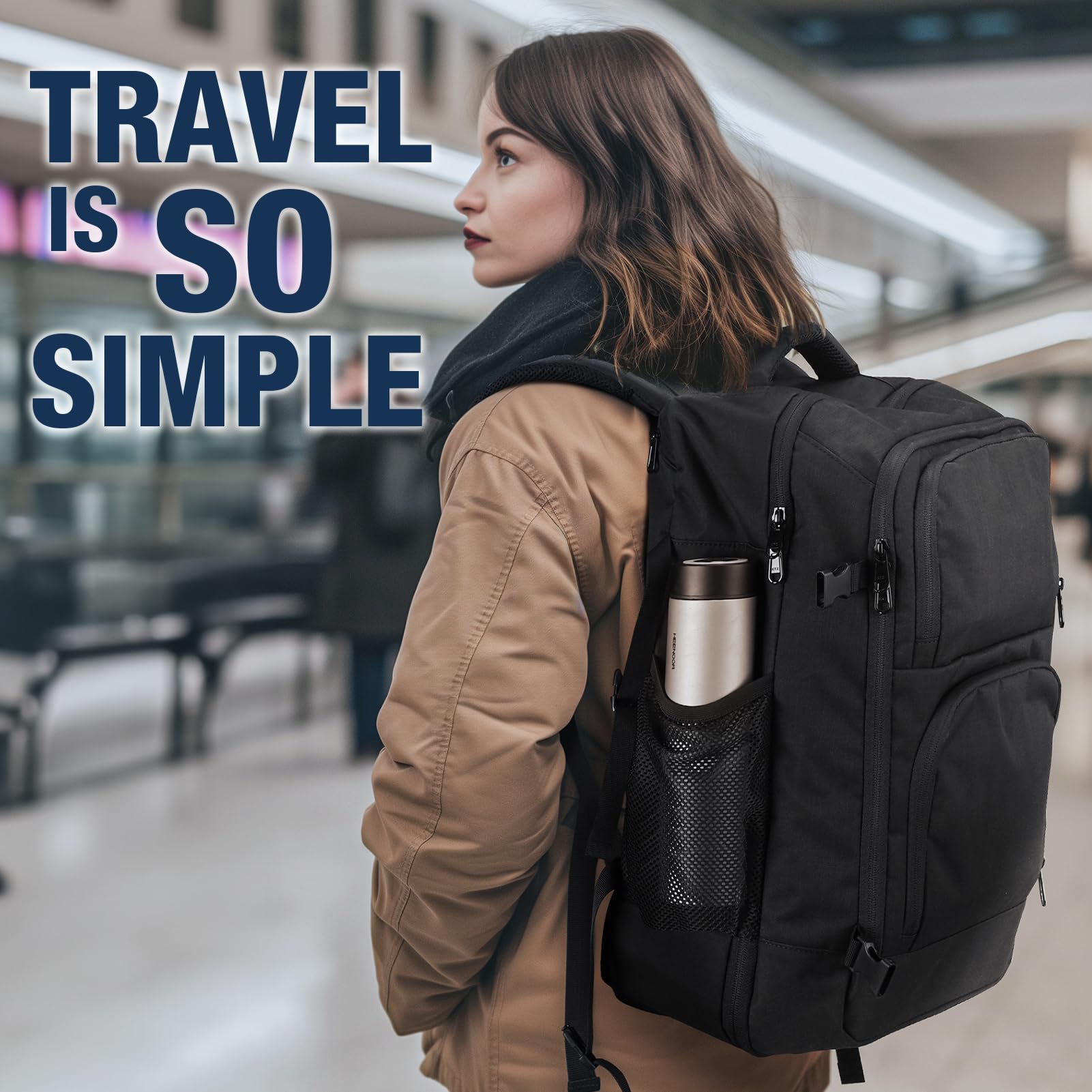 Foto 7 pulgar | Mochila de Viaje Dinictis para Portátil Dinictis Carry-On Flight De 17 Pulgadas - Venta Internacional