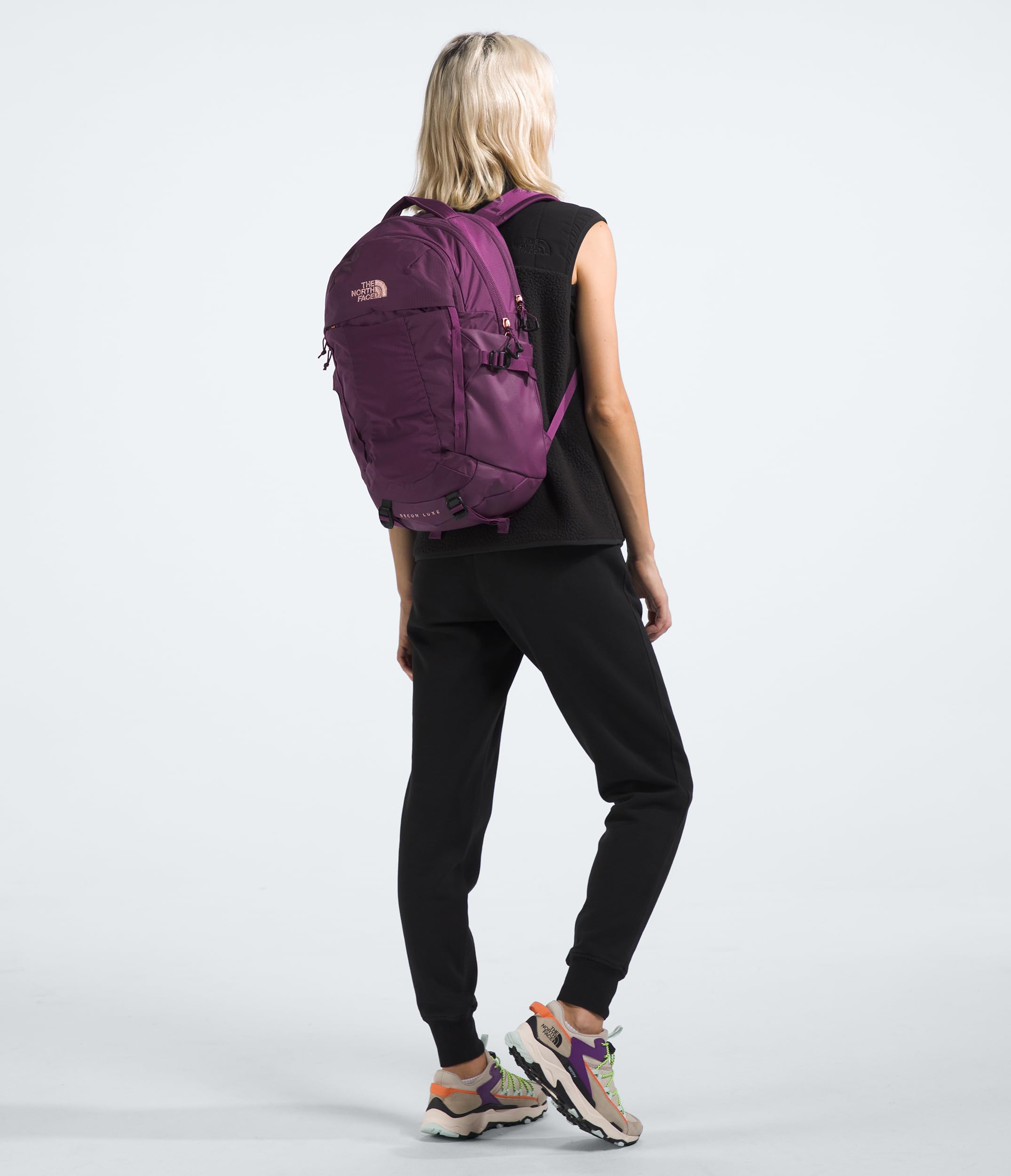 Foto 6 | Mochila The North Face Recon Luxe Color Negro Y Grosella - Venta Internacional