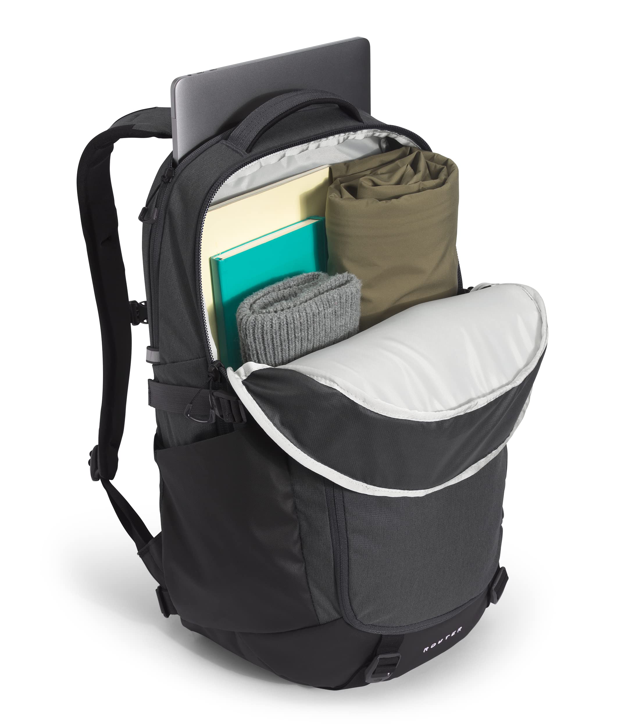 Foto 6 pulgar | Mochila The North Face Router Everyday Asphalt Gris/Negra - Venta Internacional