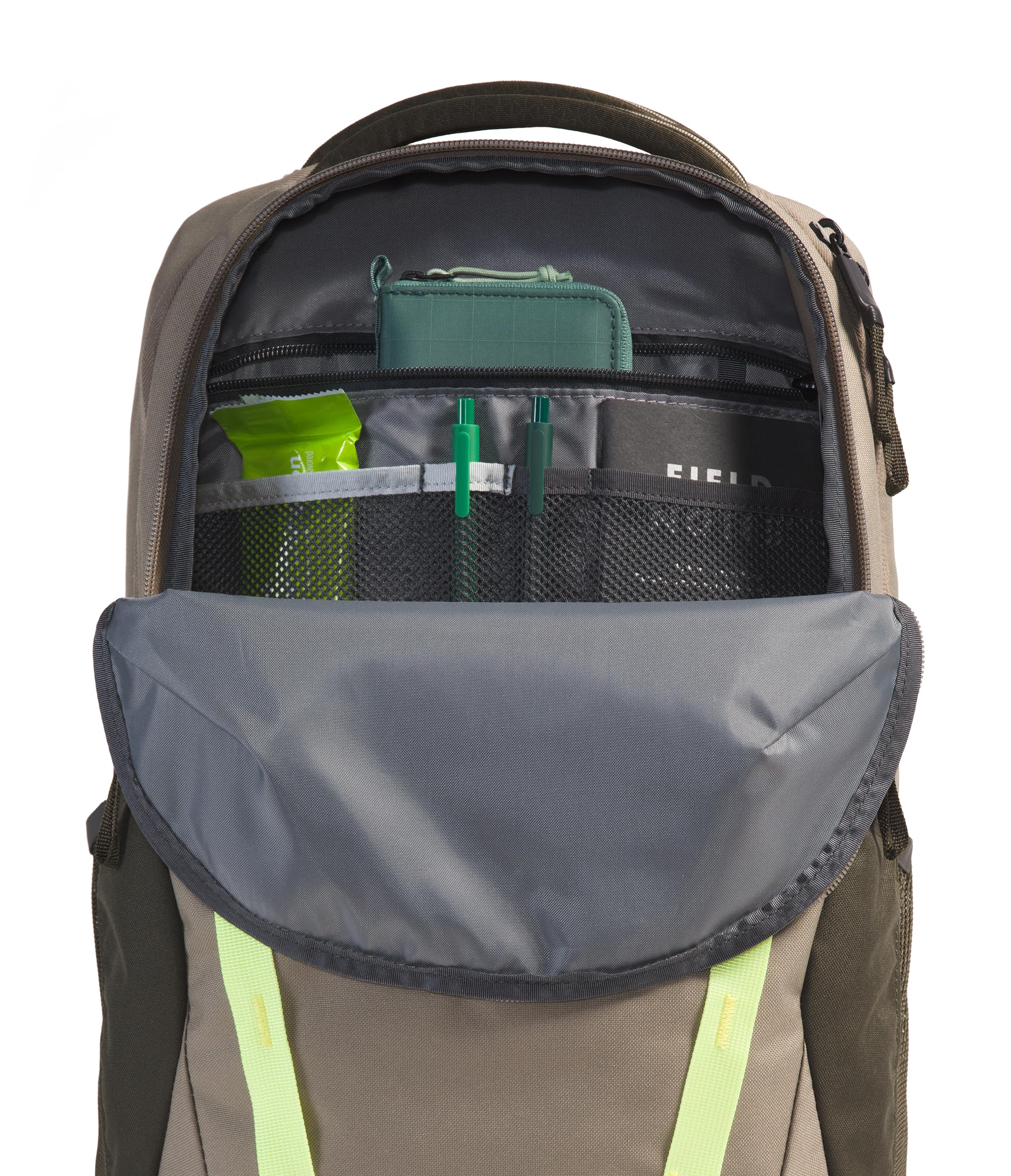 Foto 5 pulgar | Mochila The North Face Vault Everyday Cavern Gris/Verde - Venta Internacional