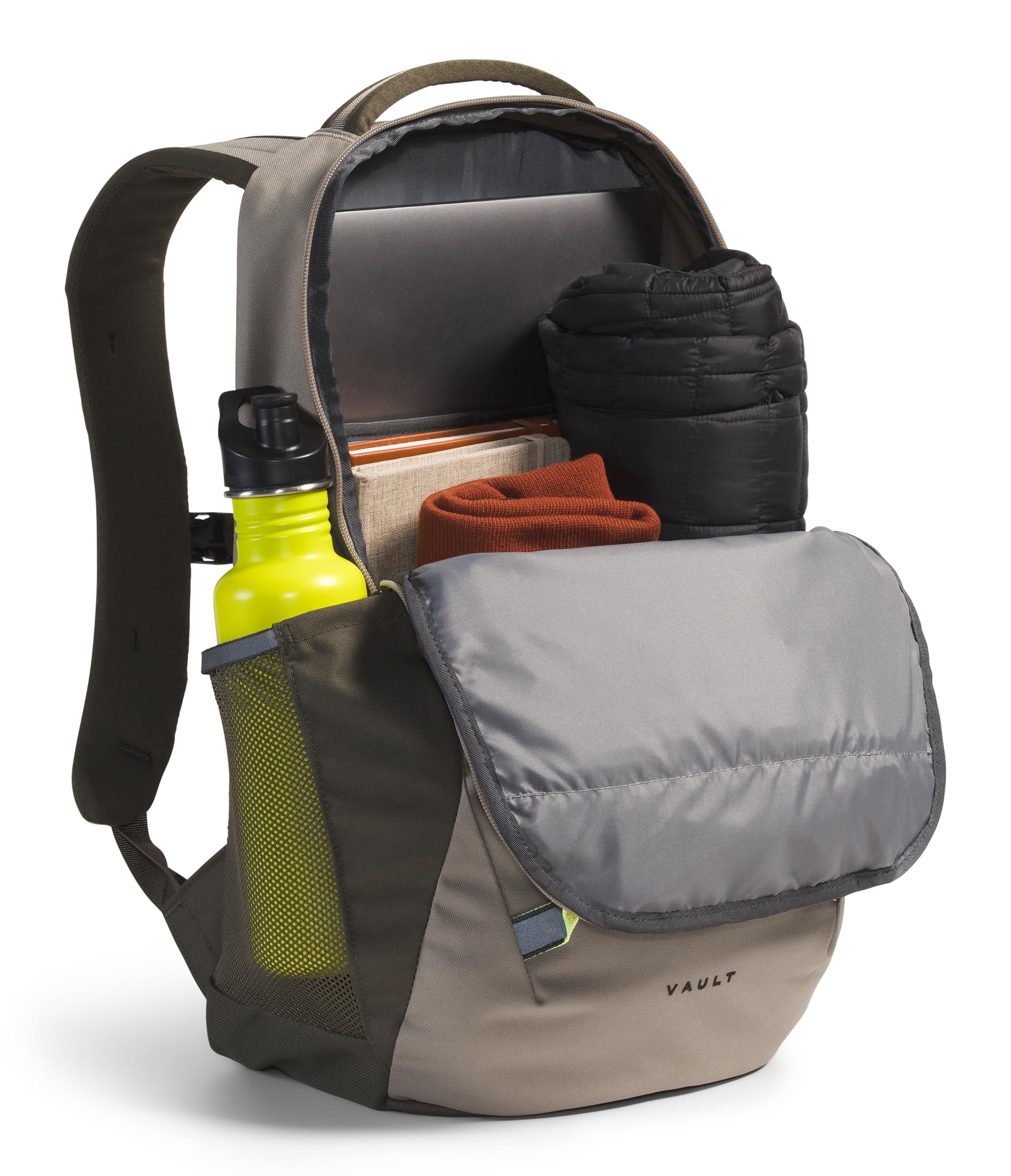 Foto 6 pulgar | Mochila The North Face Vault Everyday Cavern Gris/Verde - Venta Internacional