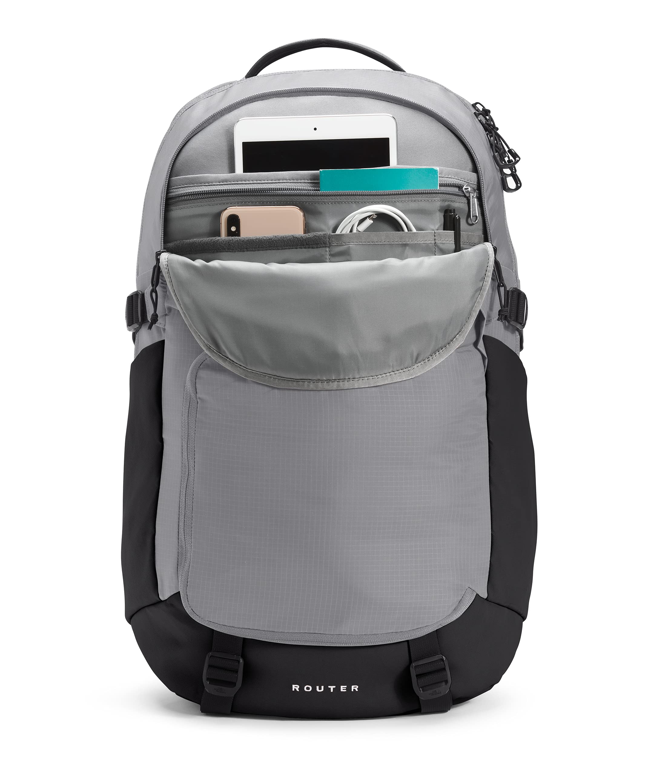 Foto 4 | Mochila The North Face Router 35l para Hombre Meld Gris- Negro - Venta Internacional