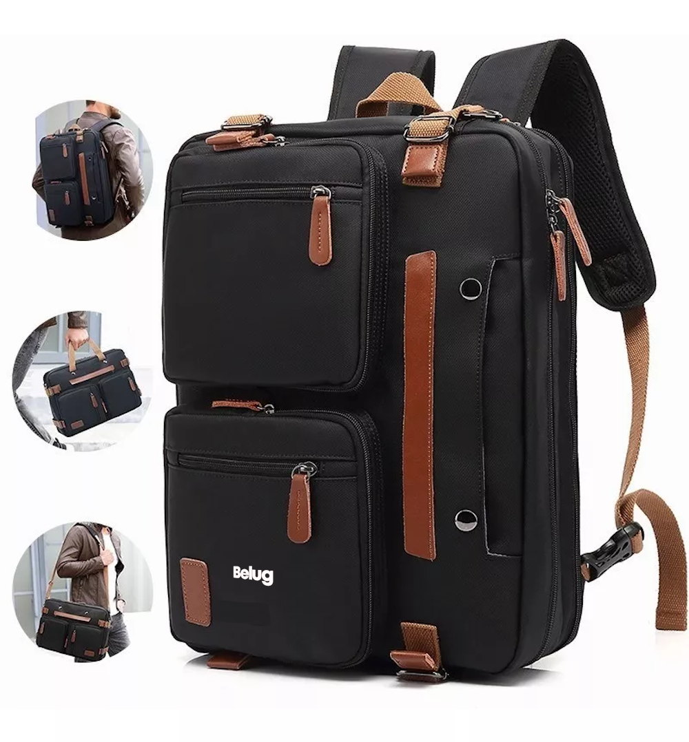 Foto 1 | Bolso Mensajero 3 en 1 para Laptop de 17.3" Impermeable en Negro