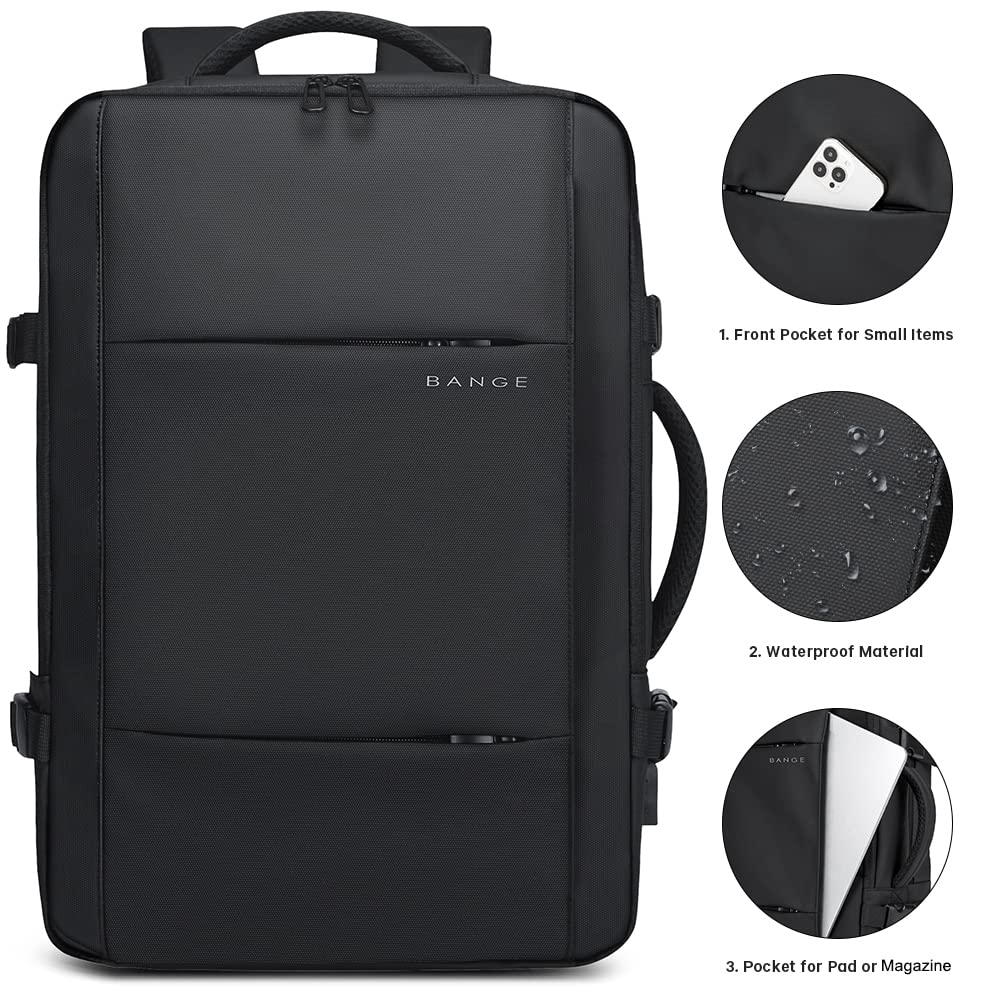 Foto 6 pulgar | Mochila de Viaje Bange Negra para Portátil de 17'' - Venta Internacional