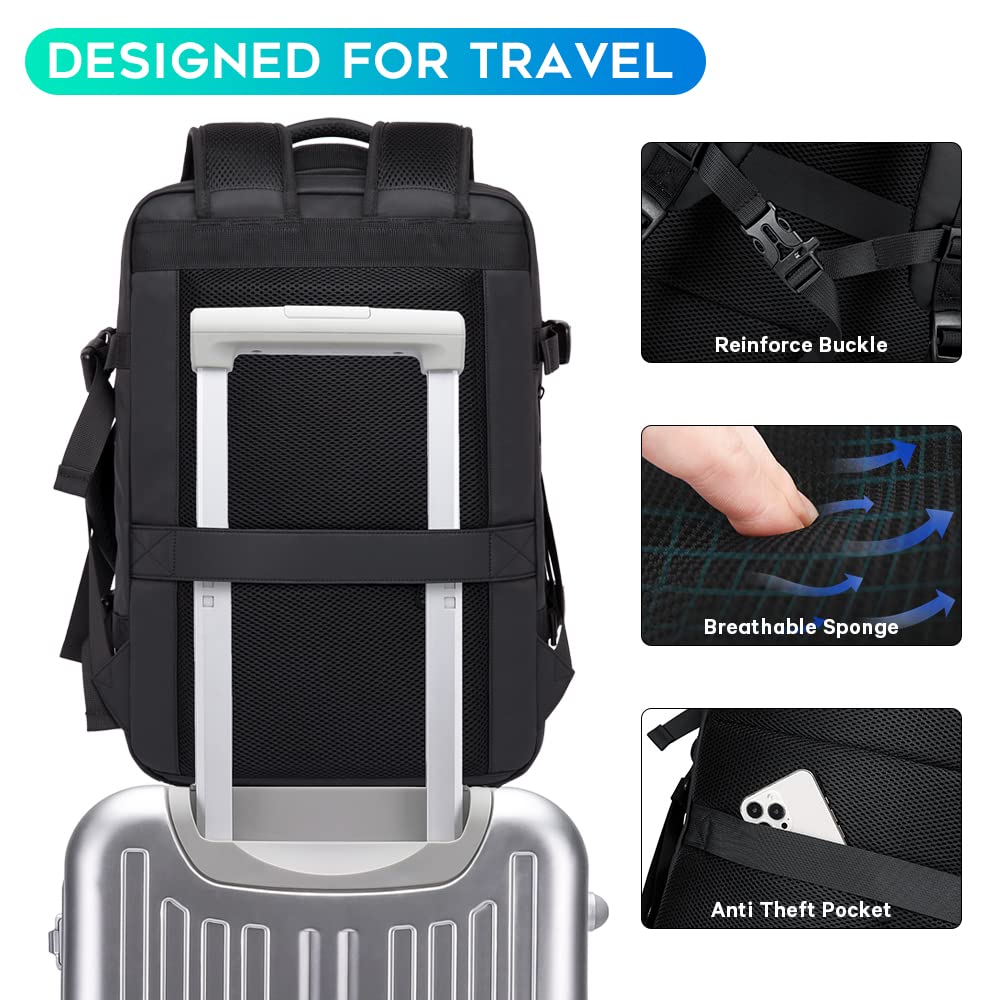 Foto 7 pulgar | Mochila de Viaje Bange Negra para Portátil de 17'' - Venta Internacional