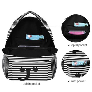 Foto 7 | Mochila Zoeo Cat On Striped Kids School De 24 Litros Para Niños Y Niñas - Venta Internacional
