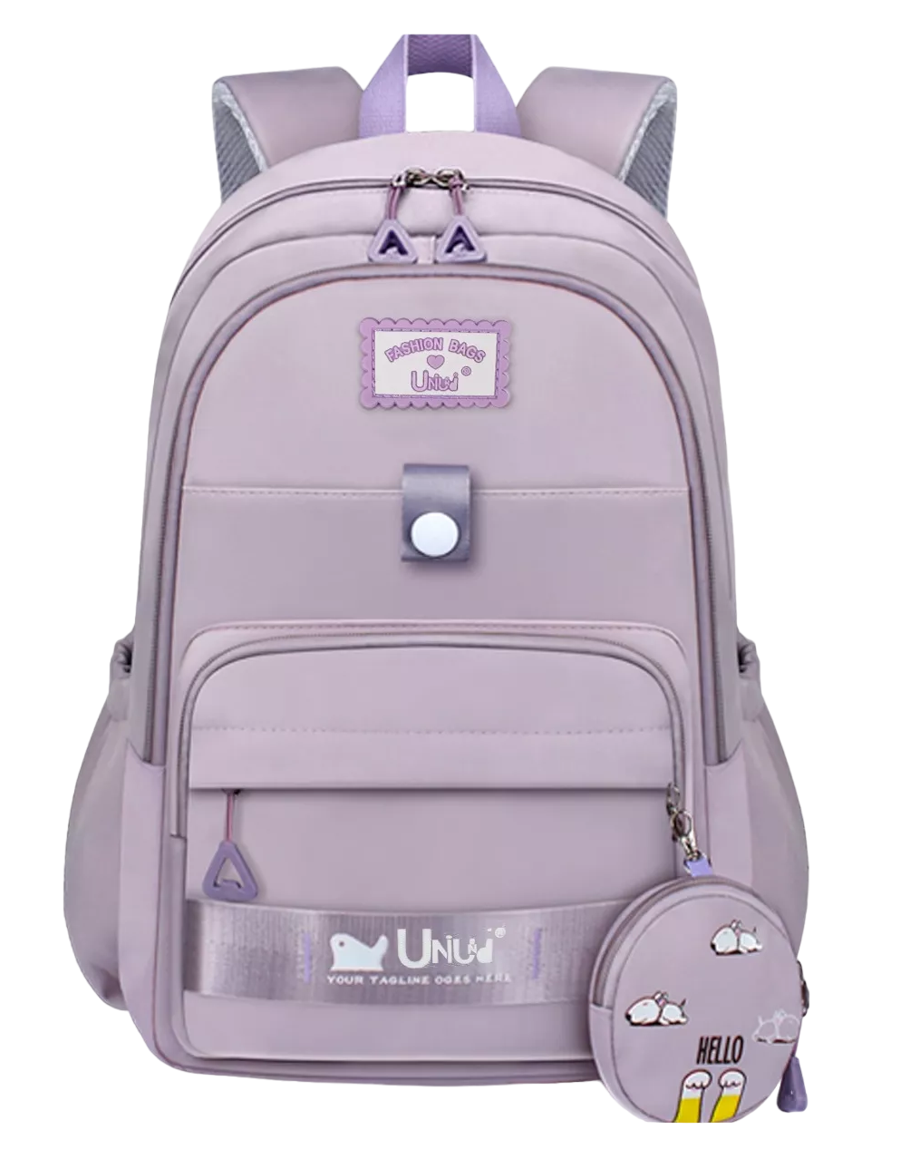 Mochila Escolar De Viaje Bolsa Juvenil De Moda Para Laptop Color Violeta