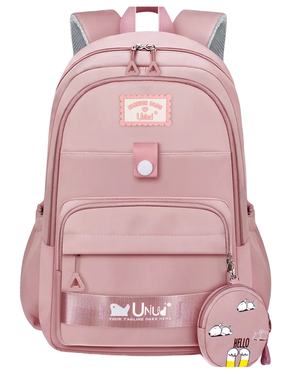 Mochila Escolar De Viaje Bolsa Juvenil De Moda Para Laptop Color Rosa C