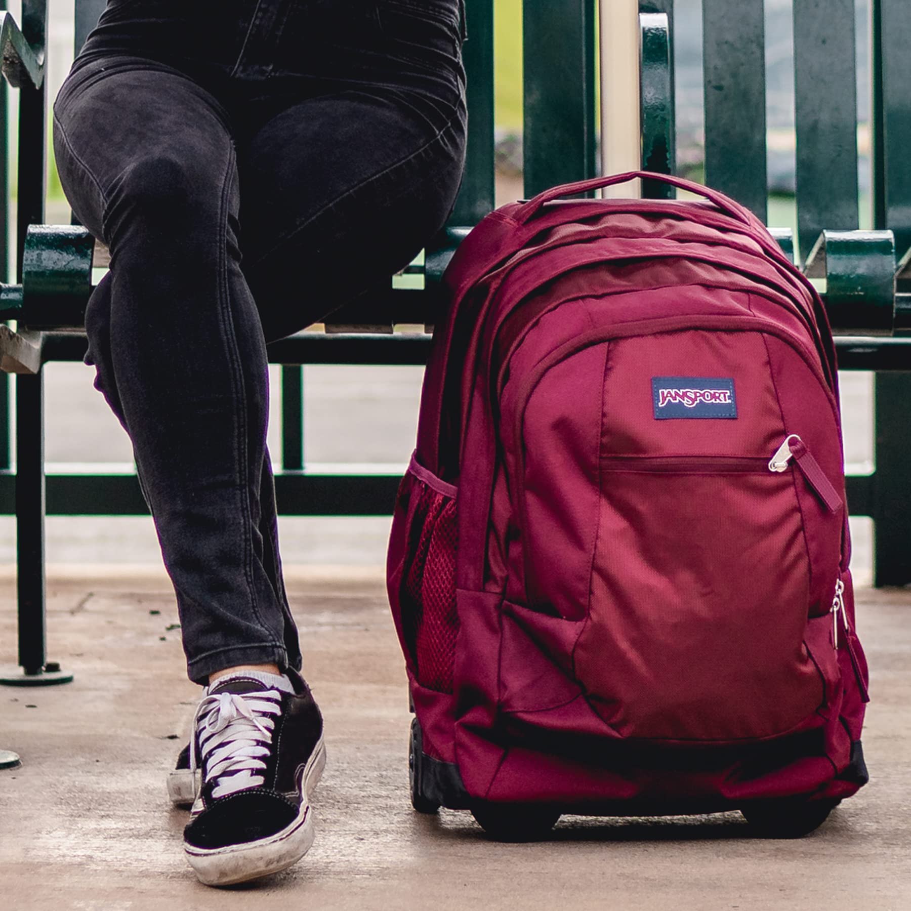 Foto 5 pulgar | Mochila Con Ruedas Jansport Driver, Bolsa De Viaje Con 8 Ruedas, Rosa - Venta Internacional.