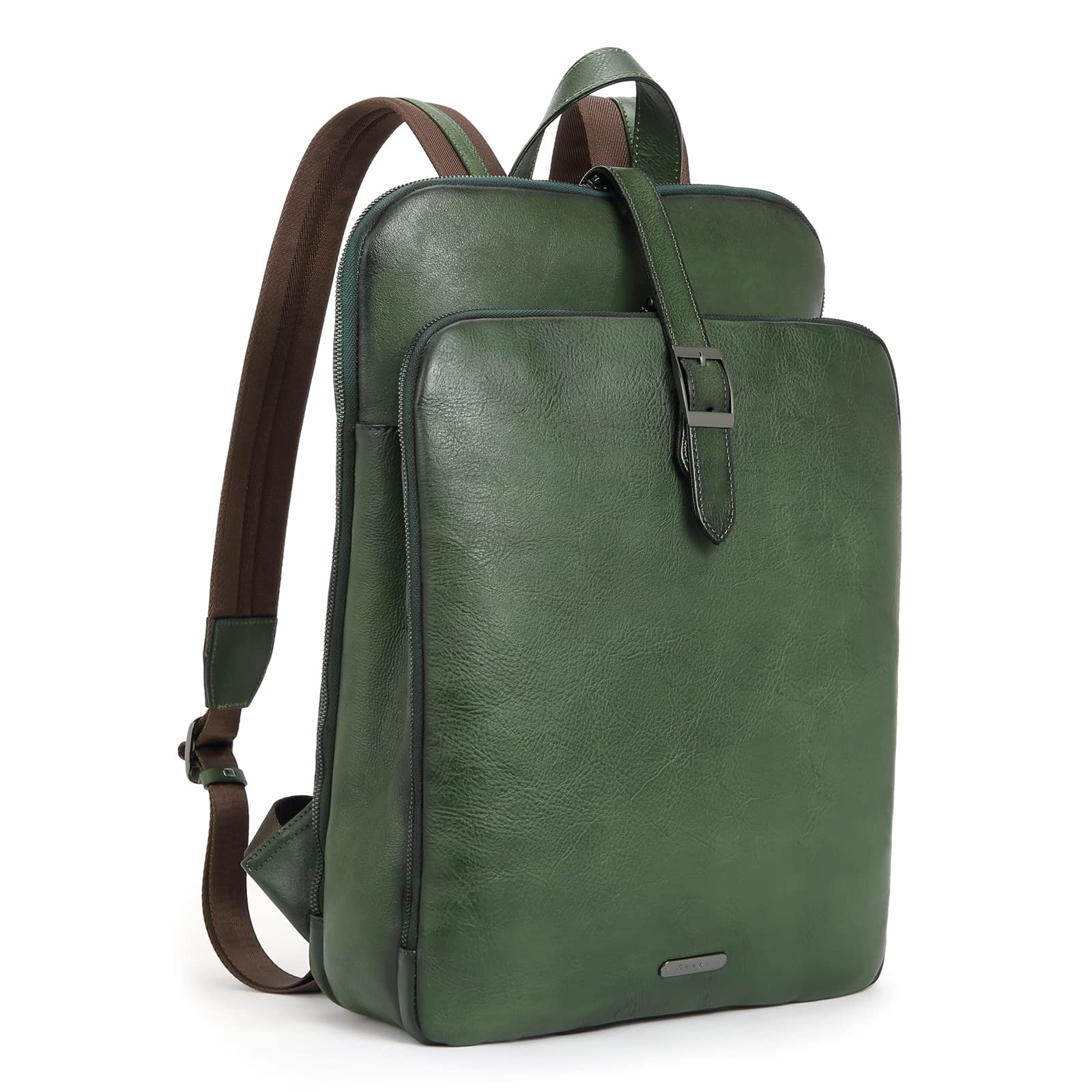 Foto 1 | Mochila Cluci Para Portátil Vintage De Piel Auténtica 15.6 Pulgadas Para Mujer - Venta Internacional.