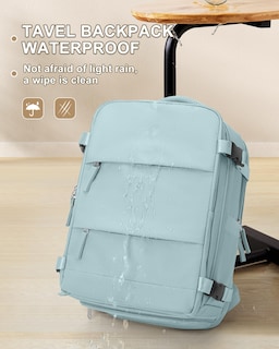 Foto 7 | Mochila de Viaje Coowoz Carry On Impermeable Azul Unisex - Venta Internacional