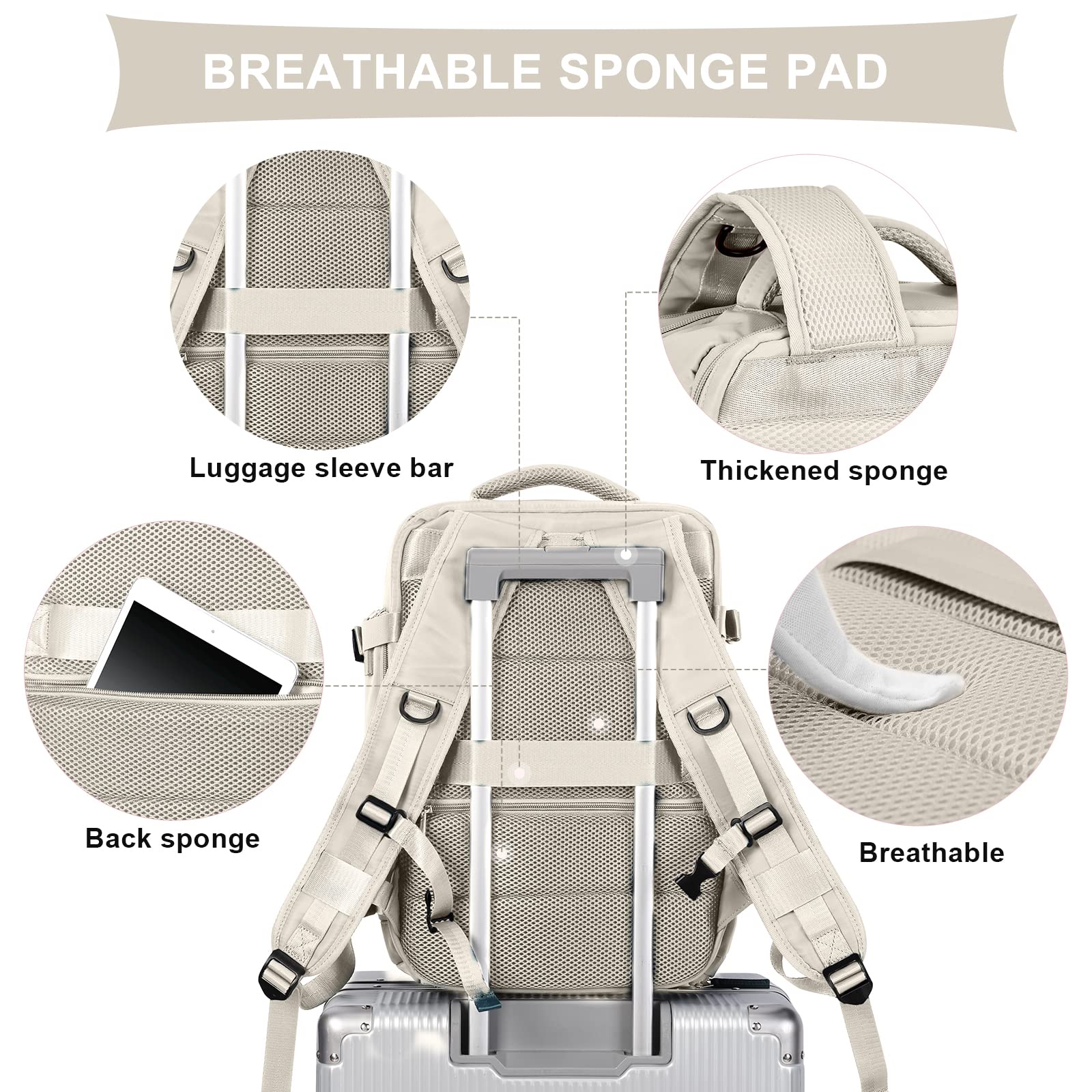 Foto 6 pulgar | Mochila de Viaje Impermeable Coowoz Airline - Venta Internacional