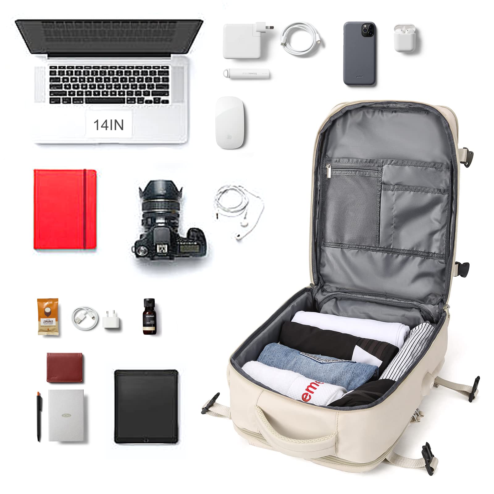 Foto 7 pulgar | Mochila de Viaje Impermeable Coowoz Airline - Venta Internacional