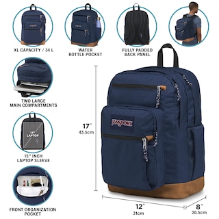 Foto 5 | Mochila JanSport Cool con Funda para Portátil de 15" Roja - Venta Internacional